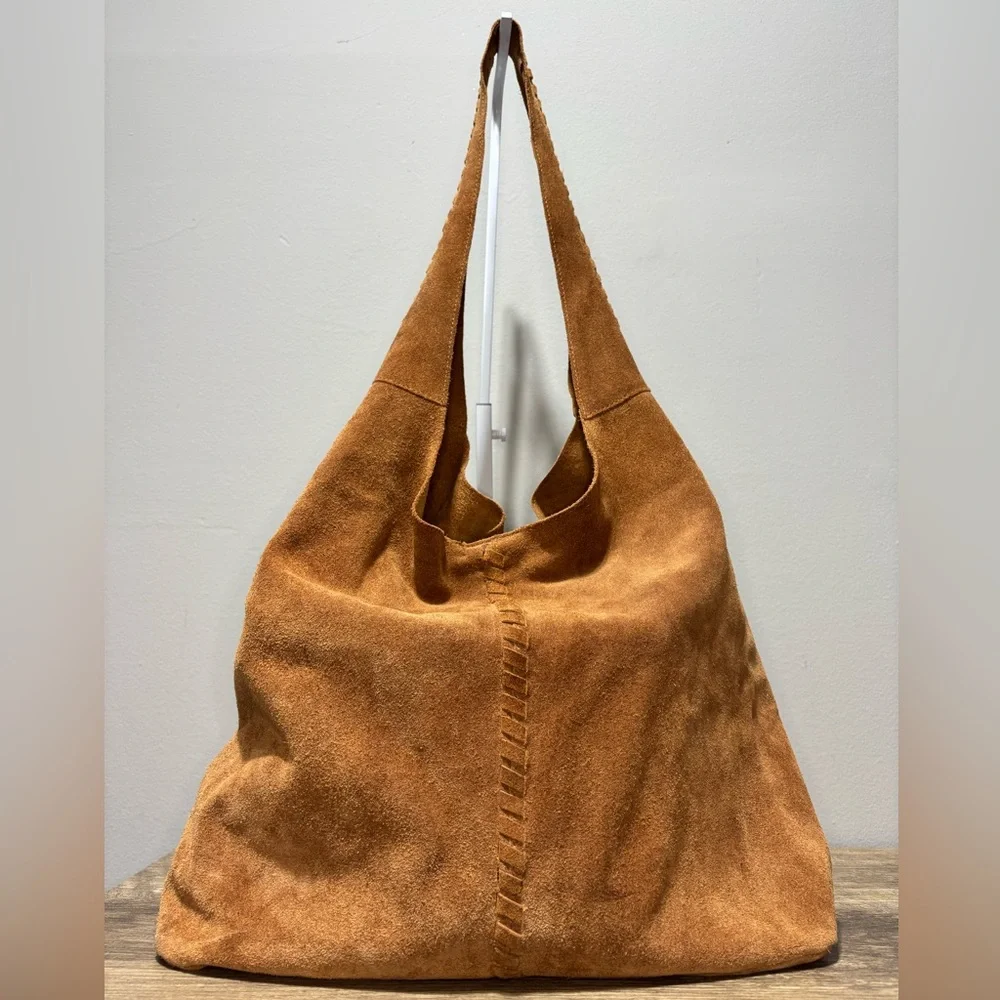Haute Hippie Suede Shoulder Hobo Festival Bag - Picture 9 of 13